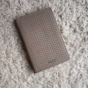 WeSC gray leather passport holder